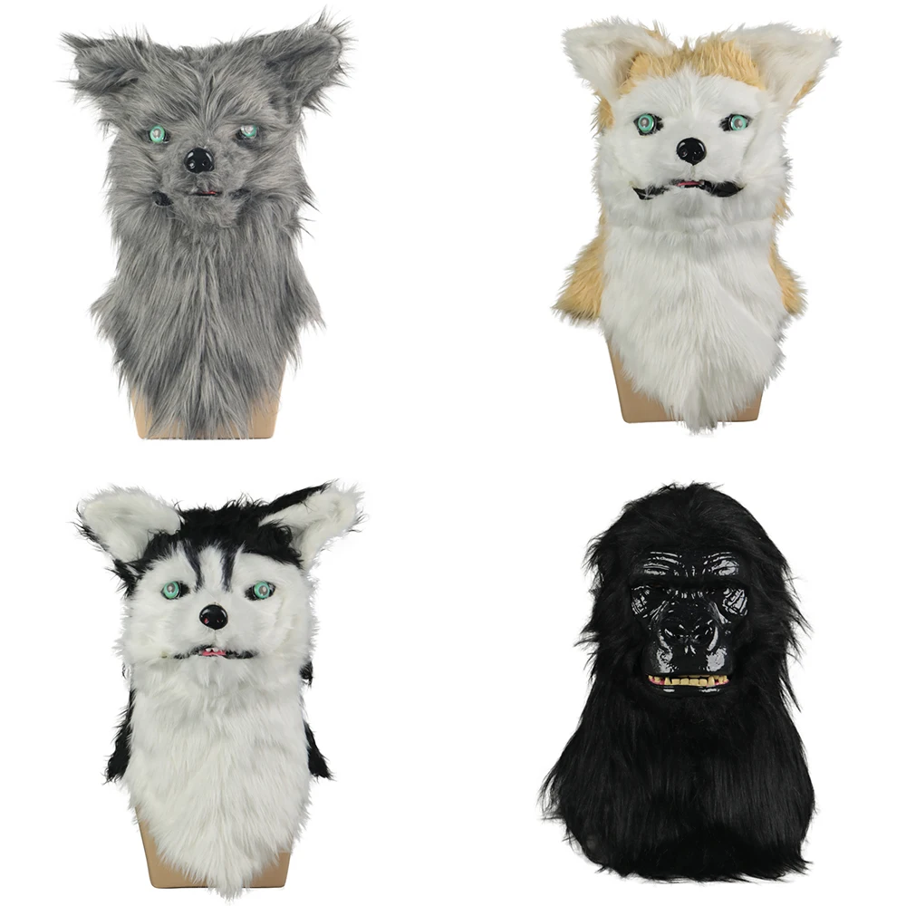 Маскарадный костюм собаки с подвижным ртом Fursuit маска Oranguta маскарадный животного