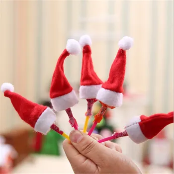 

20pcs New Year Decoration Lollipop Mini Christmas Hat Christmas Decoration Lollipop Hat Home Christmas Decoration New Year Gift