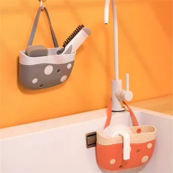 

Kitchen Sink Shelf Soap Sponge Drain Rack Bathroom Faucet Sponge Rack Storage Basket Kitchen Storage Basket