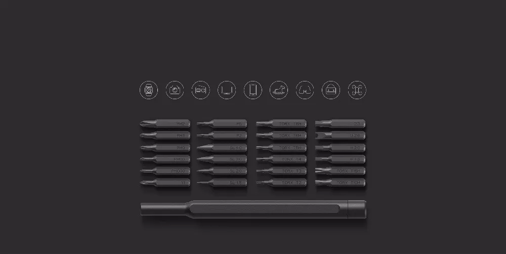 Набор отверток Xiaomi Mijia Wiha для ежедневного использования, 24 прецизионных магнитных биты, алюминиевая коробка Wiha DIY, набор отверток