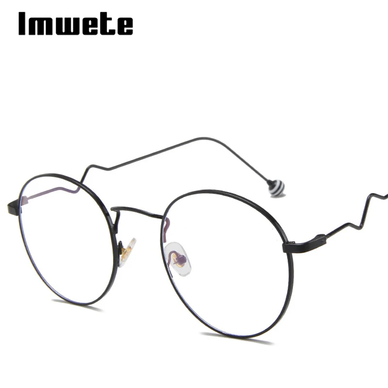 Imwete оптические круглые очки для близорукости для мужчин и женщин винтажные прозрачные линзы для близкого обзора выбор градусов-100.-600