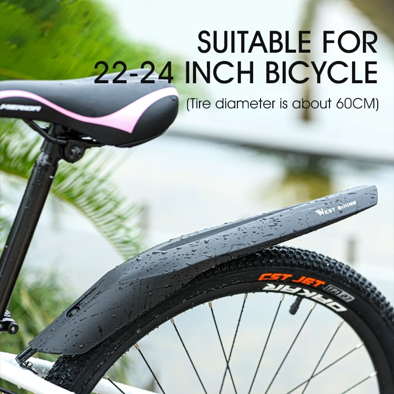2pcs Bike Mudguard Set 22-24 inch MTB Bicycle Front Rear Fender Cycling Wheel Wings Mud Guard Mountain Bike Fender