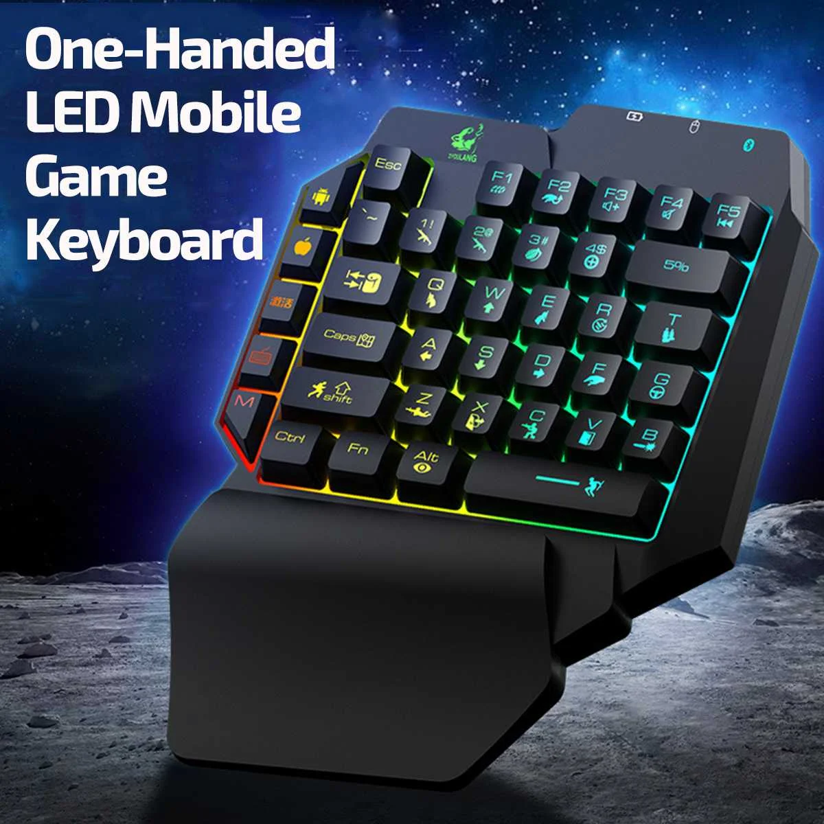

Left-Handed G11 39 Keys Mini Wireless Gaming Keyboard with LED Backlight Game Converter for Android iOS