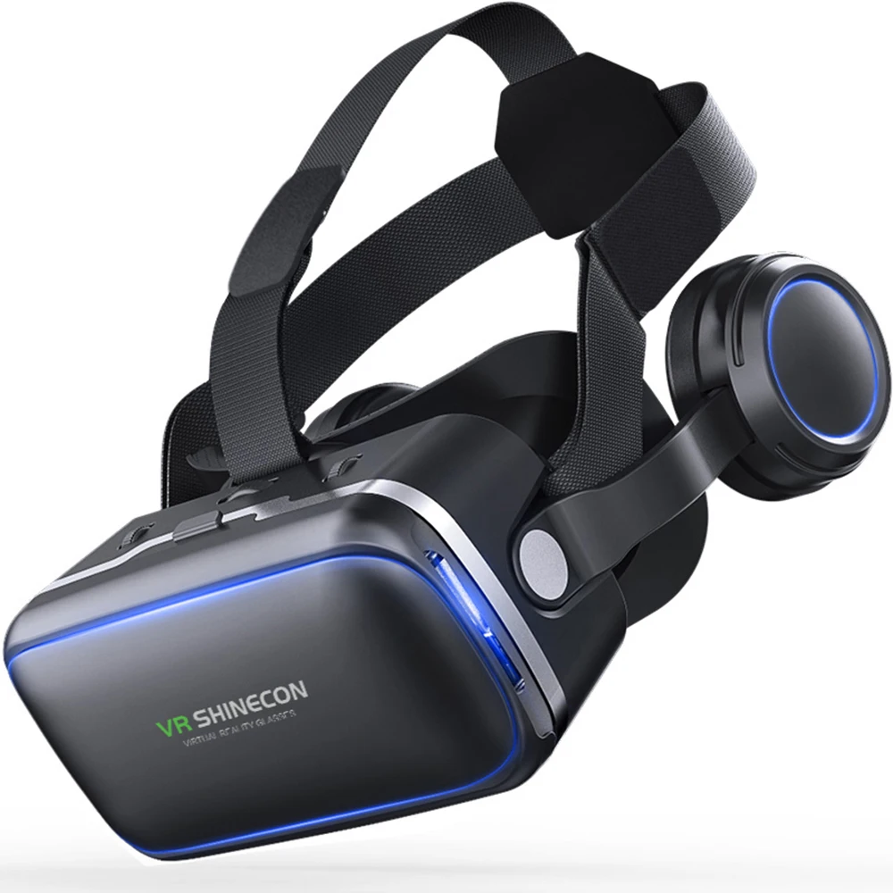 6,0 VR Очки виртуальной реальности 3D очки Складная гарнитура переносной шлем 4,7-6 дюймов мини наушники для iOS Android