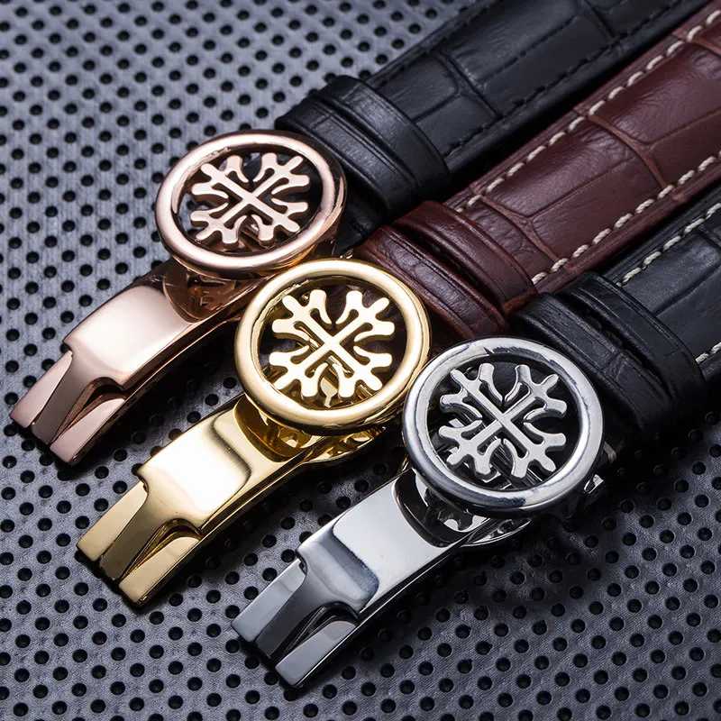 Подходит для Patek Philips кожаный ремешок полипропиленовые пуговицы бабочки