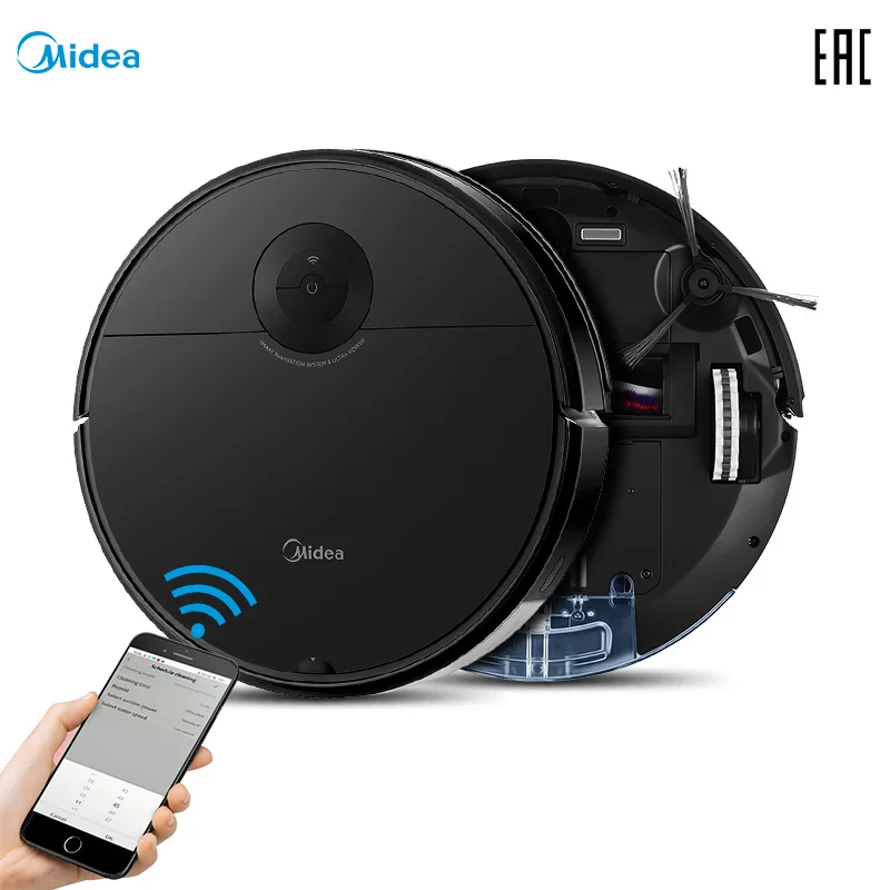 Robot vacuum cleaner Midea vcr09b for dry and wet cleaning I5C 4000pa suction Molnia | Бытовая техника