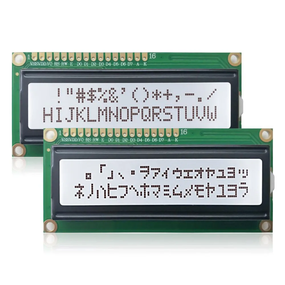 LCD1602 1602 Module Blue/Green Screen IIC/I2C 16x2 Character LCD Display Module.1602 5V Green Screen and White Code
