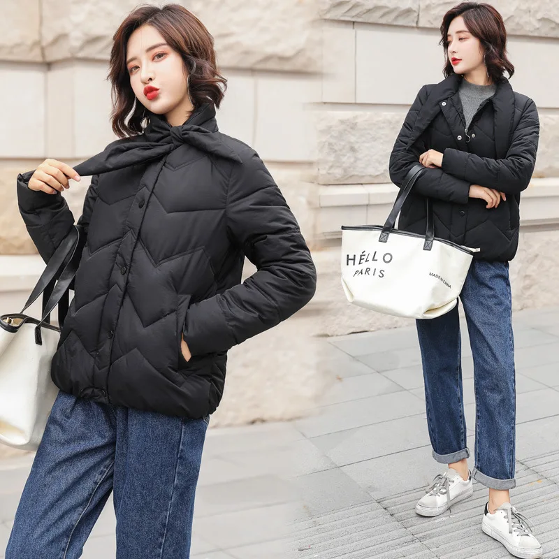 

Cotton-padded Jacket Women's Short Fall And Winter Clothes New Style Korean-style down Jacket Cotton-padded Clothes Coat Slim Fi