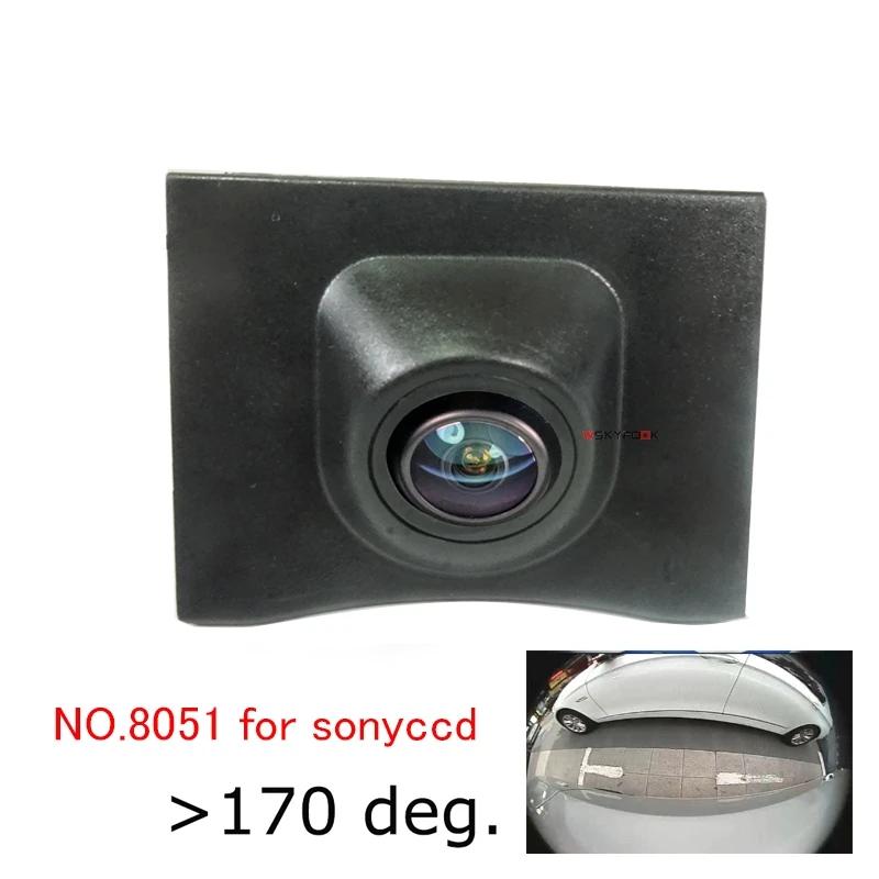 8051 sonyccd 180deg 180deg CCD Автомобильная камера с логотипом спереди для Audi A6L Q5 Q7 Q3 A8, камера с логотипом бренда PAL/NTSC - Название цвета: 8051 sonyccd 180deg