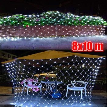 

8X10m 2000LED String Light Fairy Fishing Net String Light Outdoor/Indoor IP44 8modes For Garden Holiday Park Path House Decora
