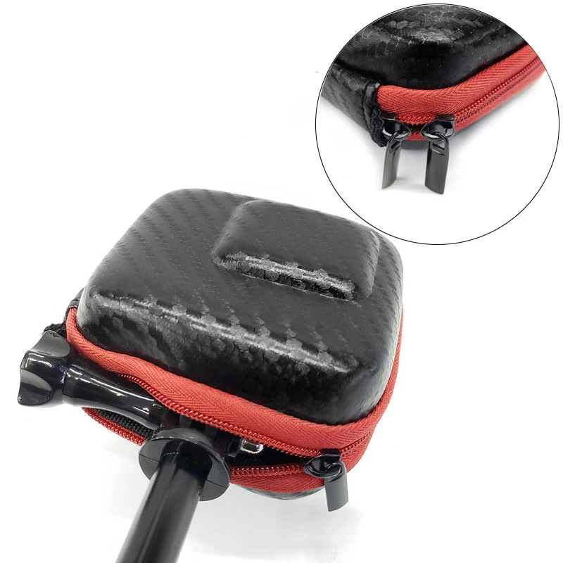 For GoPro Hero 7/6/5/4 Camera Storage case Bag Box + Buckle heat-proof Waterproof Mini Carry Bag Case for OSMO Action Camera SLR
