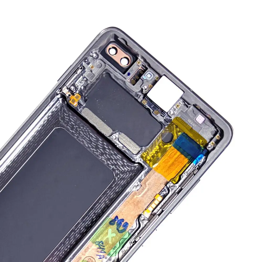 Для samsung Galaxy S10 Plus G975 G975U G975F ЖК-дисплей с сенсорным экраном дигитайзер сборка Замена с рамкой синий