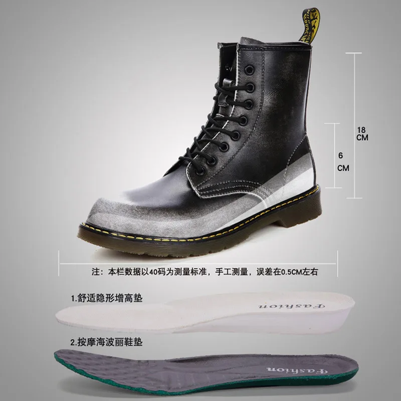 

Large Size Hight-top round-Toe Couples Martin Boots Men's Thick Bottomed Men's Boots Autumn & Winter plus Velvet Cotton Boots En