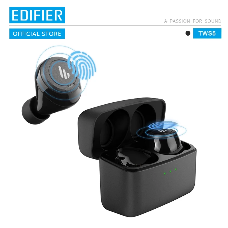 TWS наушники EDIFIER TWS5 с поддержкой Bluetooth 5 0 защитой класса IPX5 и воспроизведения до 32