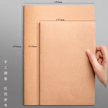 Carnet de notes doublées en papier Kraft, 5 pièces/lot, carnet rétro Simple à couverture souple pour étudiant A4/B5/A5, papeterie scolaire et de bureau