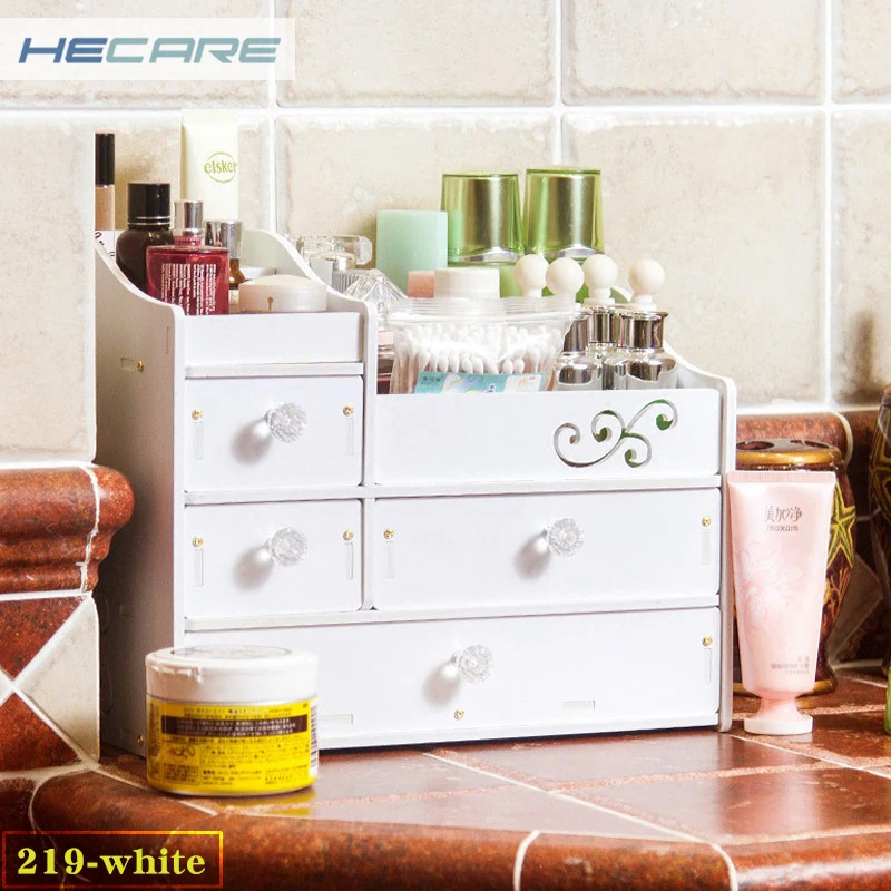 HECARE 5 стилей органайзер для макияжа ПВХ пластиковый водонепроницаемый пакет для хранения коробка белый DIY чехол для украшений Органайзер Новинка - Цвет: s219-white