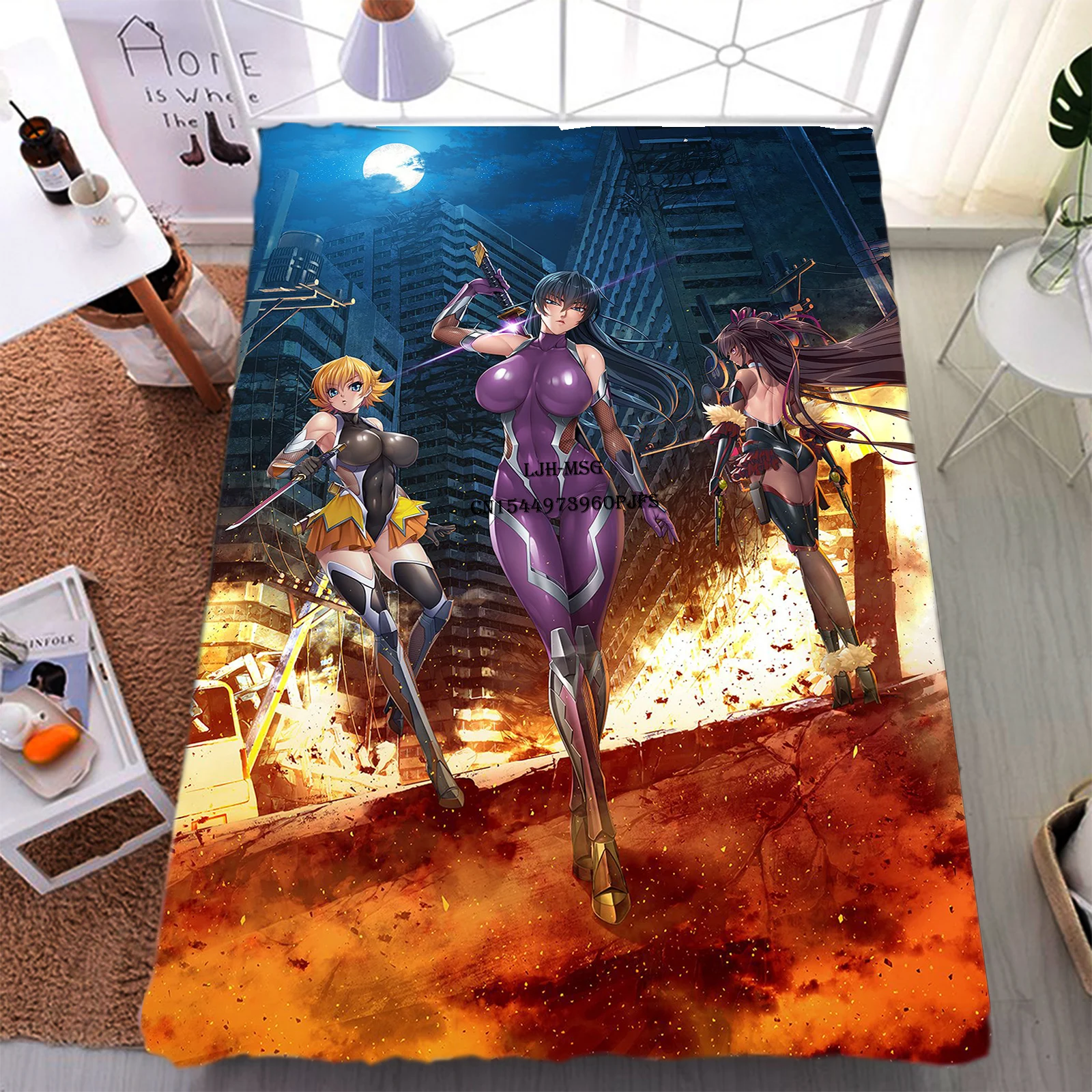 Taimanin Asagi Blanket Flannel Hentai Anime Stuff Adult H Doujin Poster