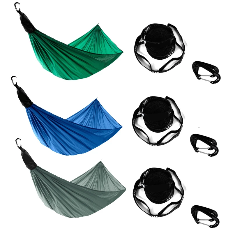 outdoor chairs Ultra-light Nylon Hammock That can be put into a pocket 260x140cm 380T(20D) picnic table