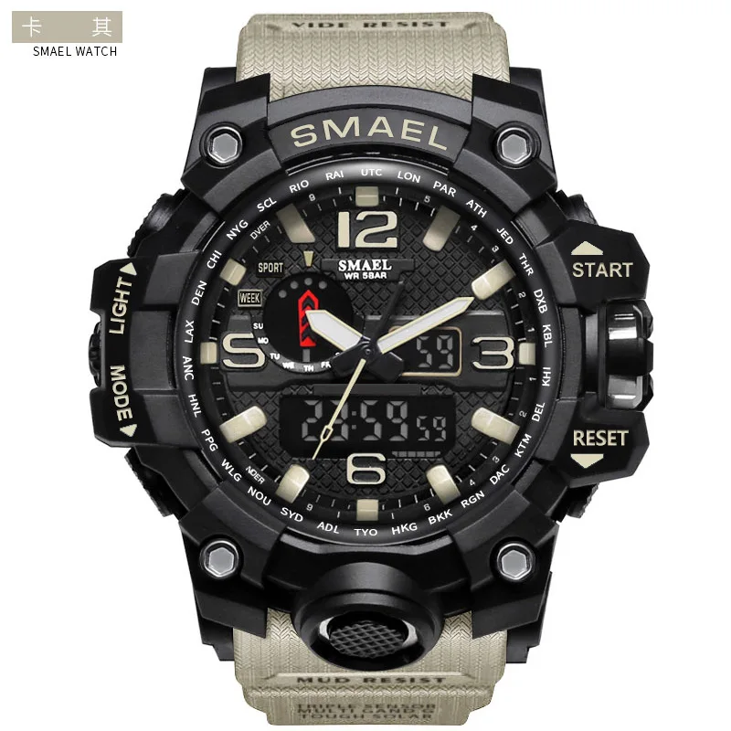 

SML Watch 1545 Multi-functional Calendar Alarm Clock Night Light Watrproof Watch Outdoor Mountain Climbing Electronic Watch