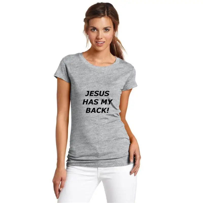 

Custom Jesus Has My Back! tshirt big size s~73xL Short Sleeve Corduroy Kawaii gents tee t shirts