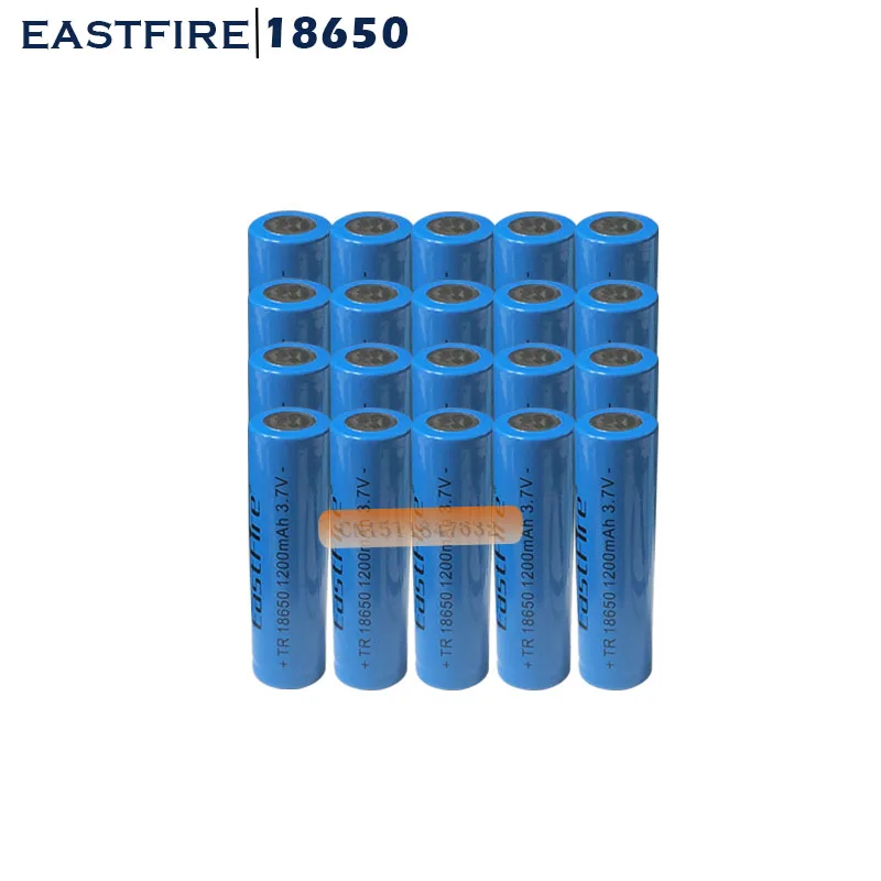 EastFire 1 шт. светодиодный аккумулятор 18650 1200 мАч литий ионный 3 7 В литиевая