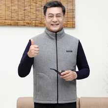 Мужские жилеты, новинка, мужские повседневные плюс бархатные теплые жилеты, зимний кашемировый жилет, без рукавов, на молнии, с карманами, топы, мужские жилеты