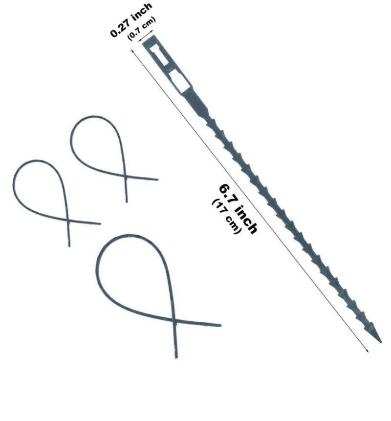 50 шт./лот, регулируемые пластиковые кабельные стяжки для растений, многоразовые кабельные стяжки для сада, дерева, скалолазания, поддержка теплицы, комплекты для выращивания