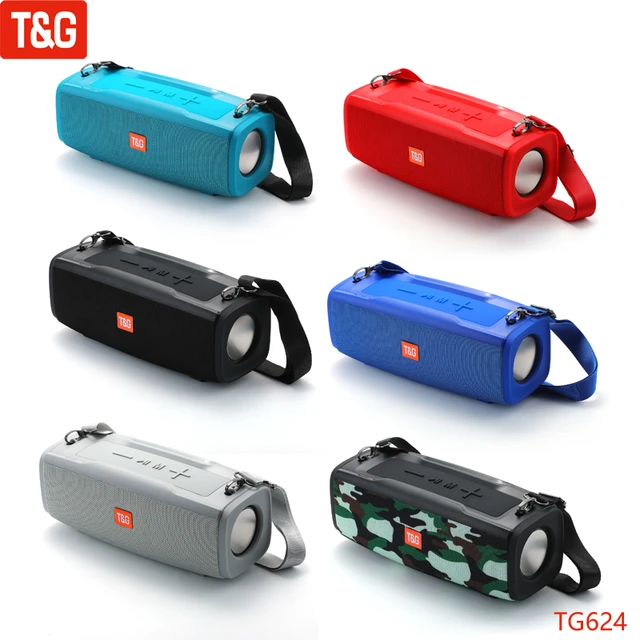 Coluna Bluetooth Portátil T&G TG-621 TF/USB/FM/Handsfree/AUX Cinza