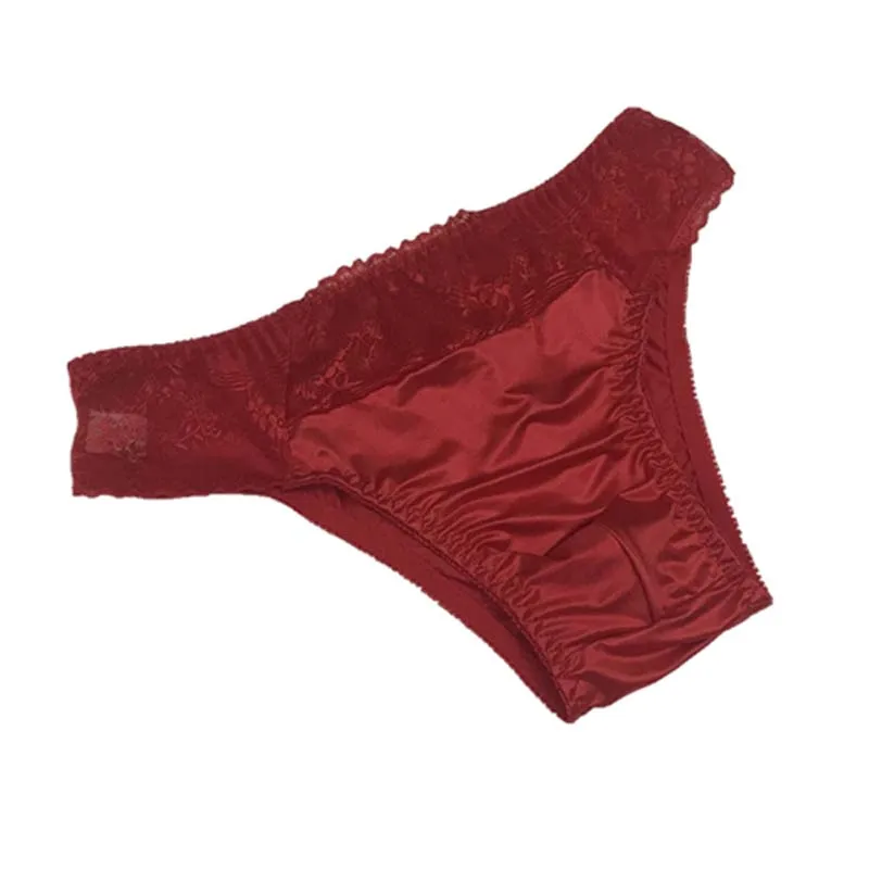 New men lace sexy U convex design men's style daily comfortable men's briefs gay underwear mensunderwear 2