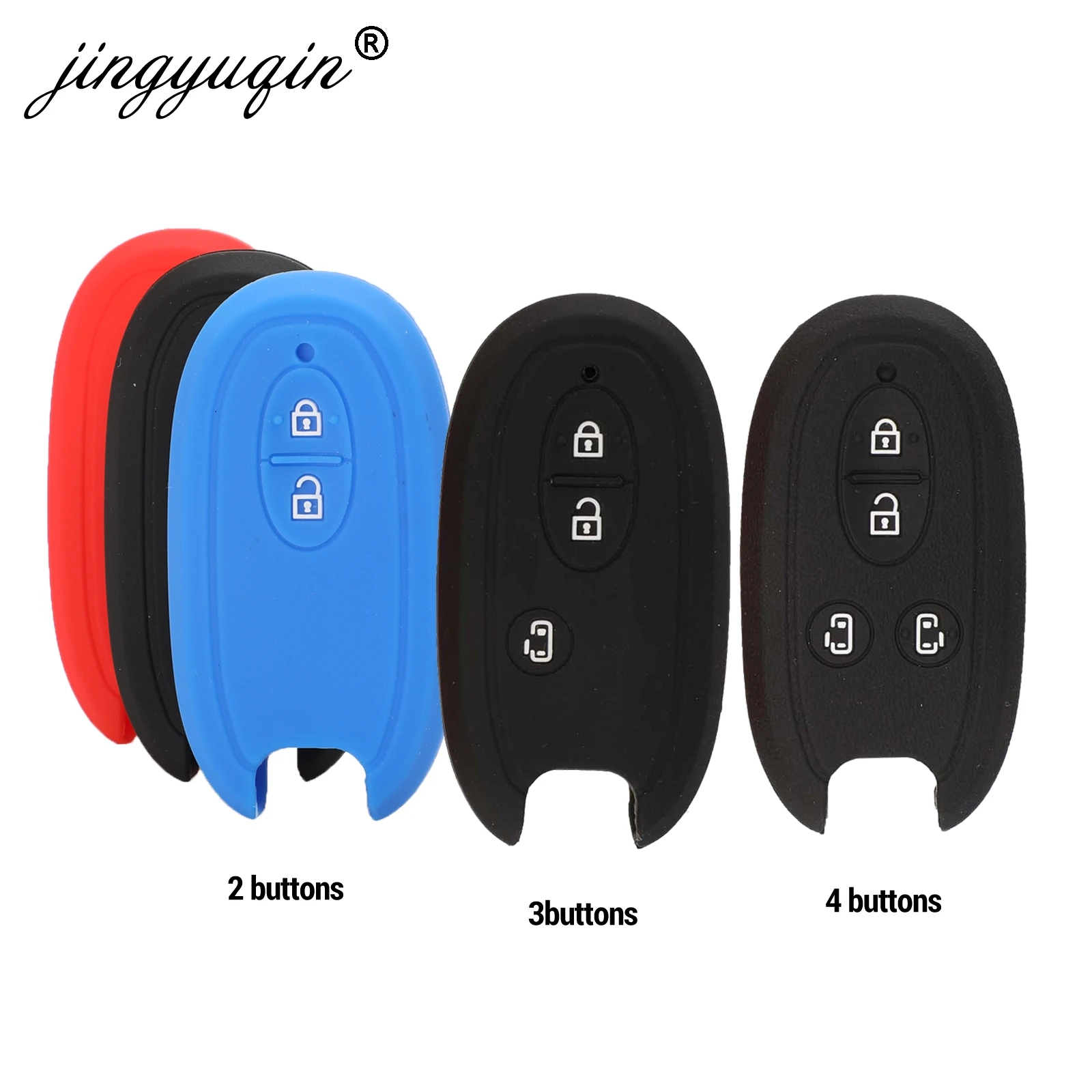 

2/3/4 Buttons Key Cover Fob Case Shell for Suzuki e alto hasla 1 - lapin wagon r Smart Key Silicone Car Key Cover