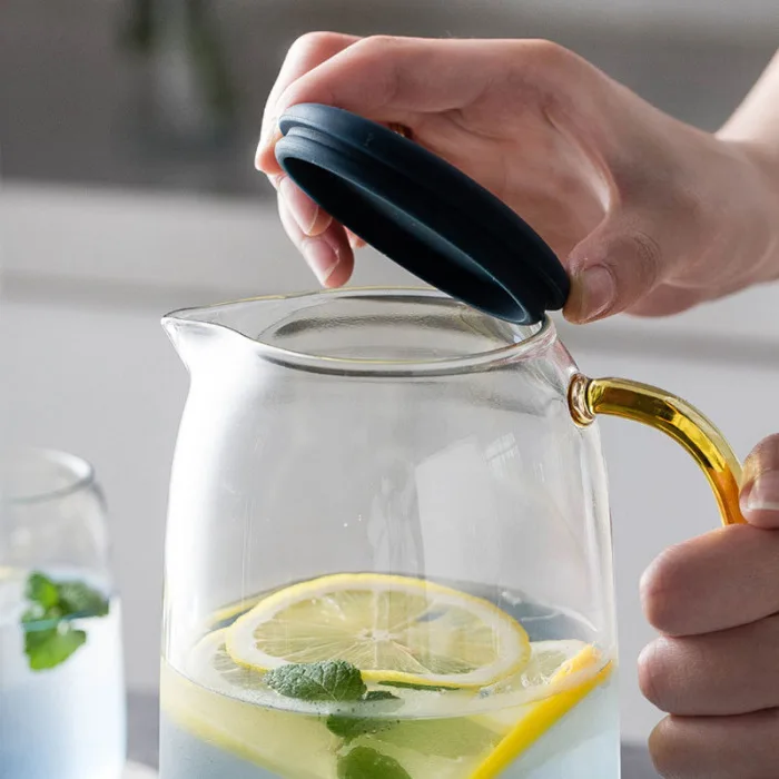 Градиент Цвет Мрамор холодной стеклянная бутылка для воды с высоким Температура устойчивый Стекло горшок, кувшин чайник SLC88