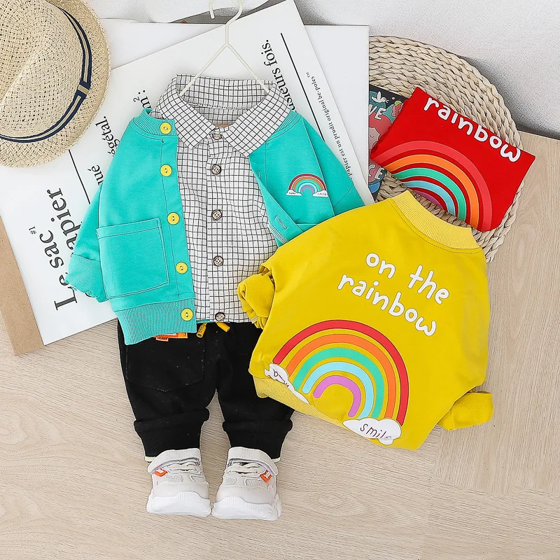 

Baby Spring Clothing Set 2020 New Style BOY'S Spring And Autumn Three-piece Set Small CHILDREN'S 0 a 1-3-Year-Old Western Style