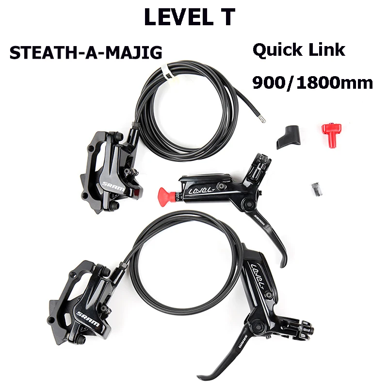 

SRAM LEVEL T Hydraulic Disc Brake MTB Mountain Bicycle Quick Link Brake Front & Rear 900/1800mm Black