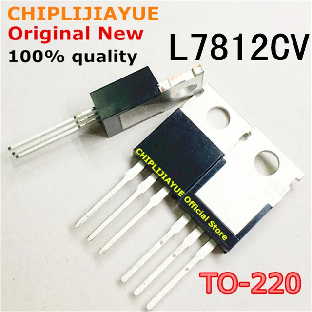 10 Uds. L7812CV L7812 TO220 7812 LM7812 MC7812 TO-220 Chipset IC nuevo y original 1