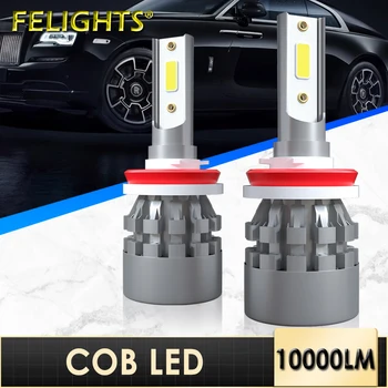 

2Pcs Car LED Headlight 80W 10000LM H1 H4 H7 H8 H9 H11 9005 HB3 9006 HB4 6000K Auto Head Lamp Bulb All In One Fog Light Universal