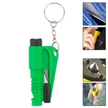 OcioDual инструмент de Rescue Seguridad ломает кристаллы корта пояс свисток зеленые пояса автомобили аварийный для брелок