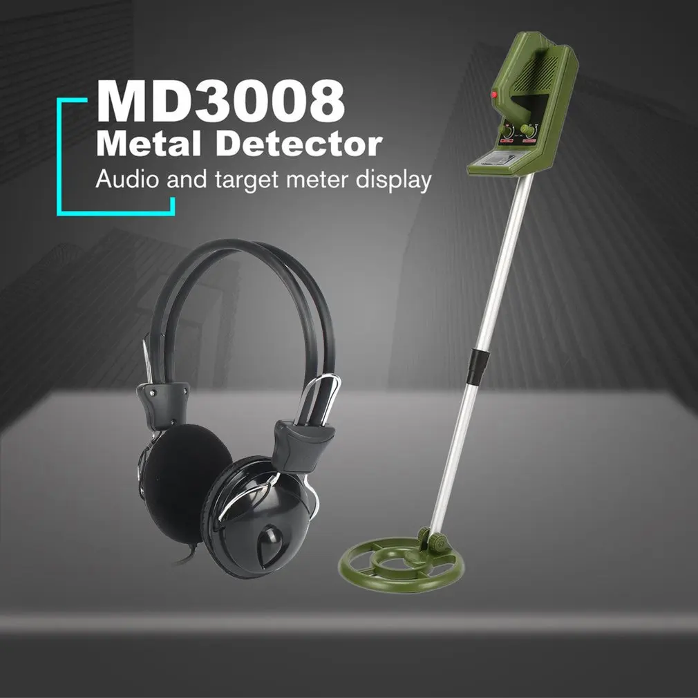 MD3008 ручной подземный металлоискатель Pinpointers портативный Охотник за сокровищами золотоискатель с наушниками