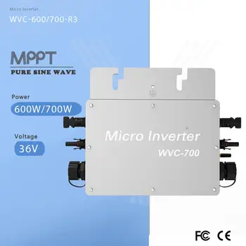 

Grid Tie Inverter MPPT 600W/700W Power Voltage Converter Pure Sine Wave 36V DC Transfer to 120V/230V AC With WIFI Communications