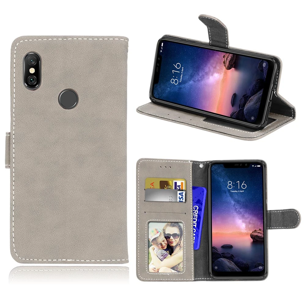 Для Xiaomi Redmi Note 6 7 K20 Pro Go F1 mi 9 8 Lite SE Play Max 3 ультра ретро нубук кожаный чехол-Кошелек