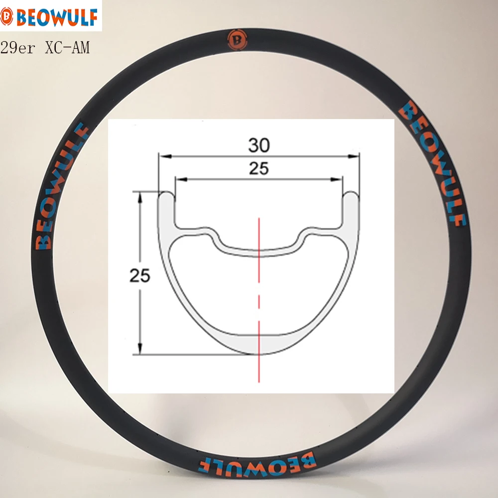 29er light weight carbon rim mountain bike carbon wheels MTB XC / AM
