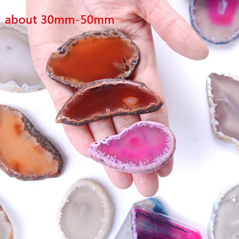 Agate piece polished irregular crystal slice agate can do wind chime lighting ornaments accessories DIY pendant home decoration | Дом и сад