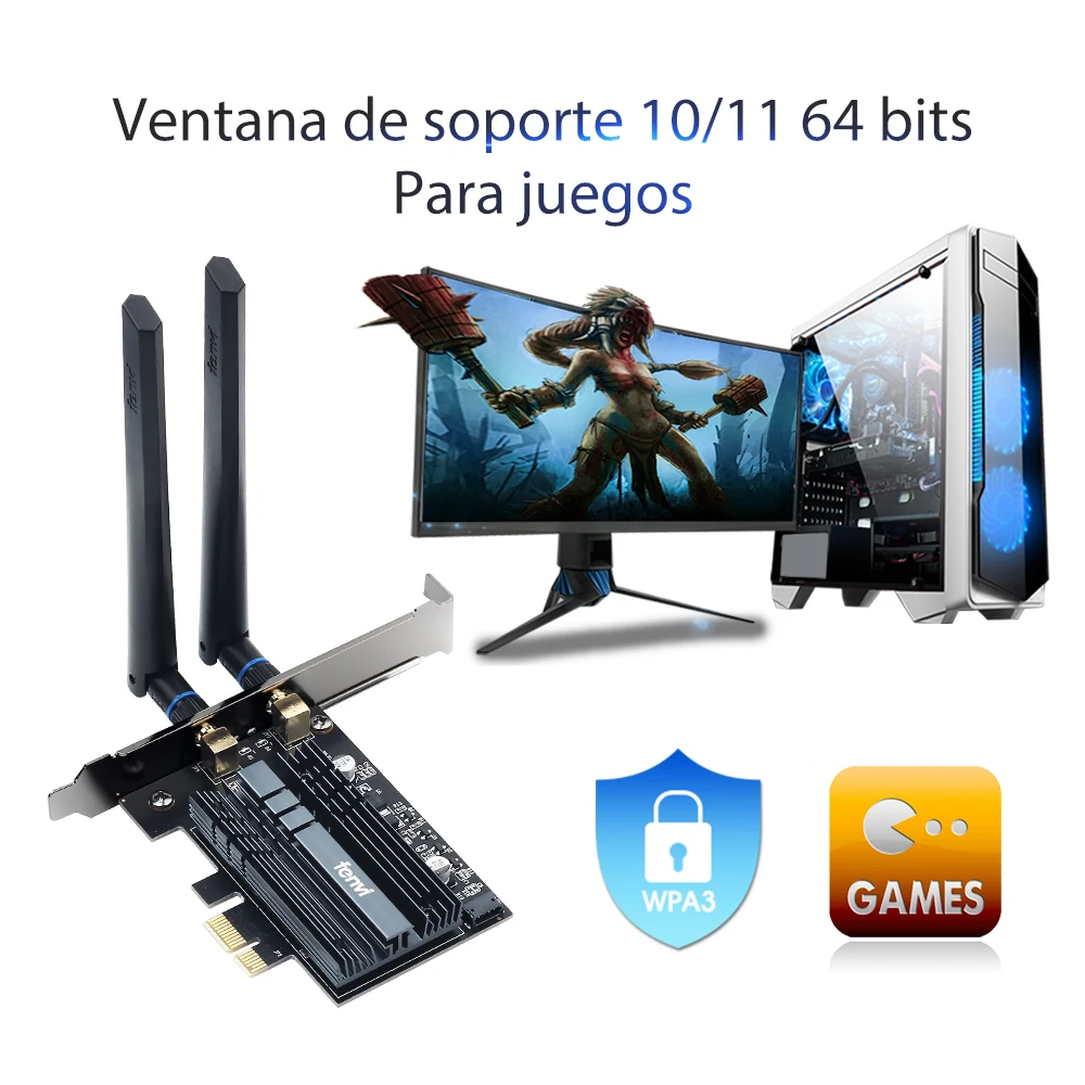 Intel AX210, 2.4G, 5G, 6Ghz, Bluetooth 5.3,