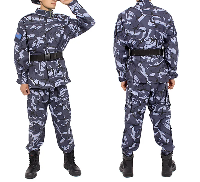 British BLUE Армейский темно-синий BDU сp MultiCam Камуфляжный костюм в стиле милитари Униформа Тактический Боевой страйкбол Фарда только куртка и брюки - Цвет: British BLUE