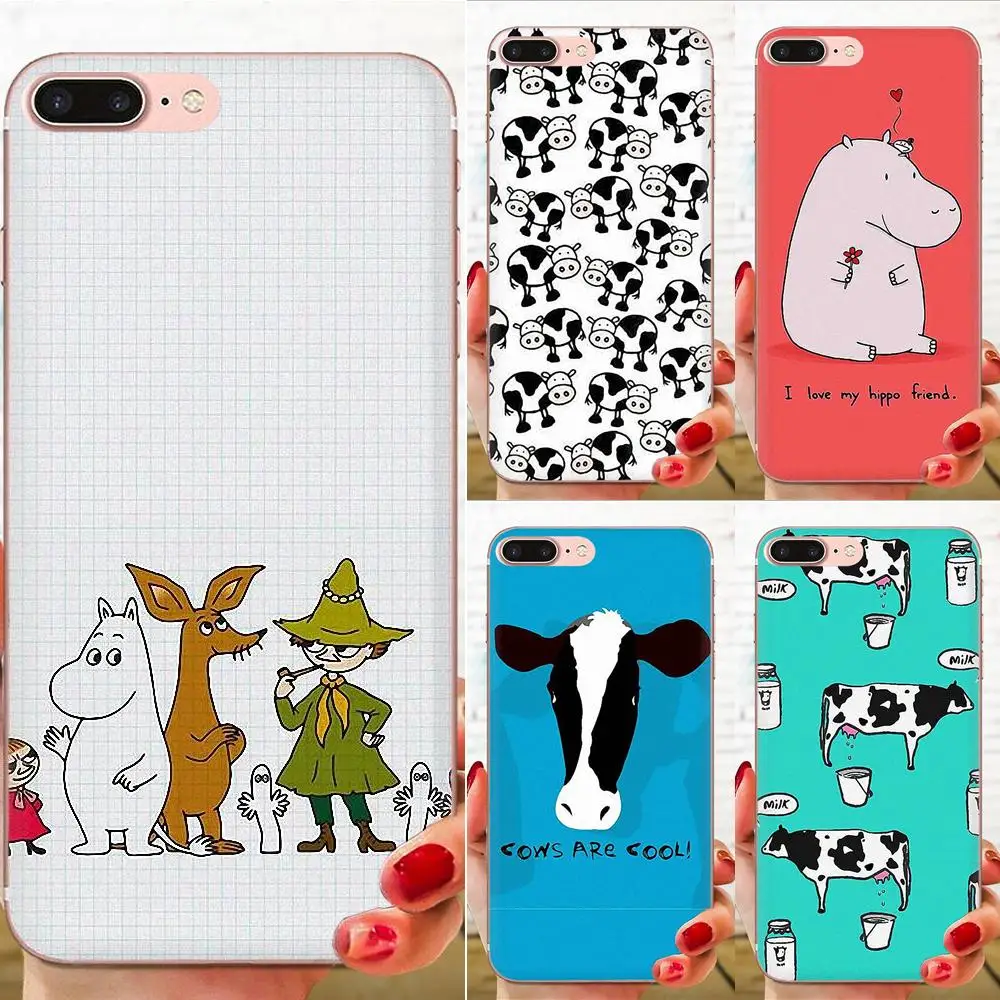 Aninal Hippo Cow For Samsung Galaxy Note 5 8 9 S3 S4 S5 S6 S7 S8 S9 S10 5G mini Edge Plus Lite Cartoon Pattern Phone Case | Мобильные
