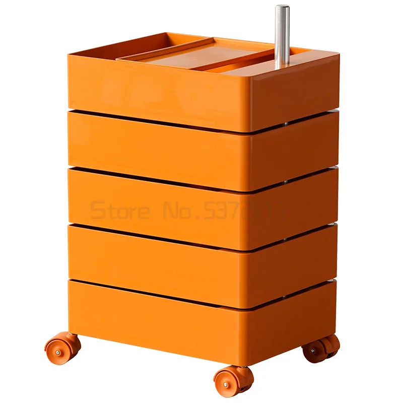 Nordic bookshelf shelf mobile creative floor bookcase bedroom simple storage cabinet | Мебель