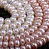 Natural Freshwater Pearls High Quality Abacus Beads 36cm Punch Loose Beads For Jewelry Making DIY Women Necklace Bracelet 7-8 mm 2