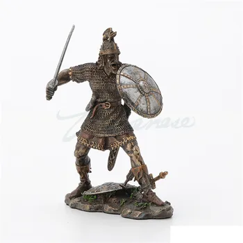 

European Creative Viking Warrior Art Sculpture Figure Statue Resin Crafts Handcraft Decorations For Home Birthday Gift R3200