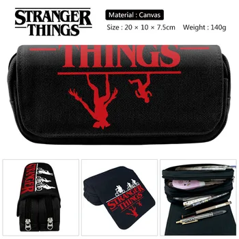 

Stranger Things TV Show Friends Canvas Zipper Pencil Wallet Purse Bags Boy Zipper Bog Girl Students Bags