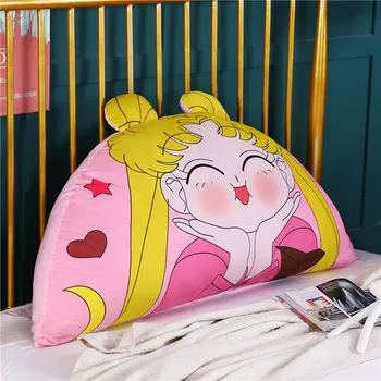 

Lovely Sailor Moon Card Captor Sakura Anime Action Figure Printed 3D Plush Bedside Backrest Cushion Soft Stuffed Cartoon Pillow