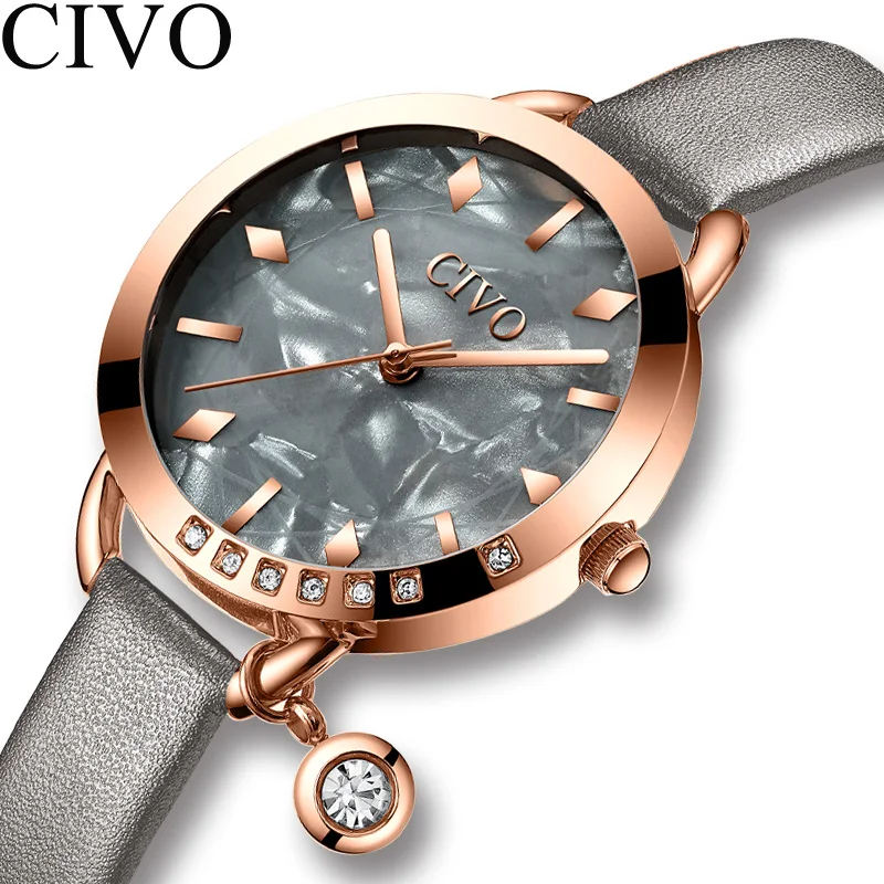 CIVO Reloj Mujer женские часы 2019 кварцевые для женщин ультра тонкий ремешок часов